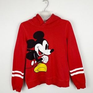 H&M x Disney Running Mickey Mouse Red Hoodie Sweater